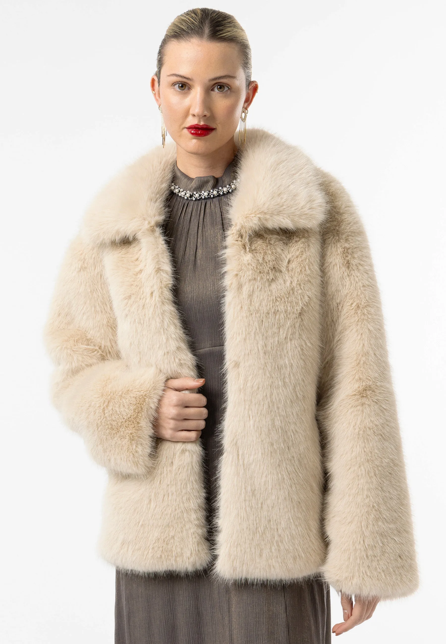 (3p. Pack) Faux Fur Coat