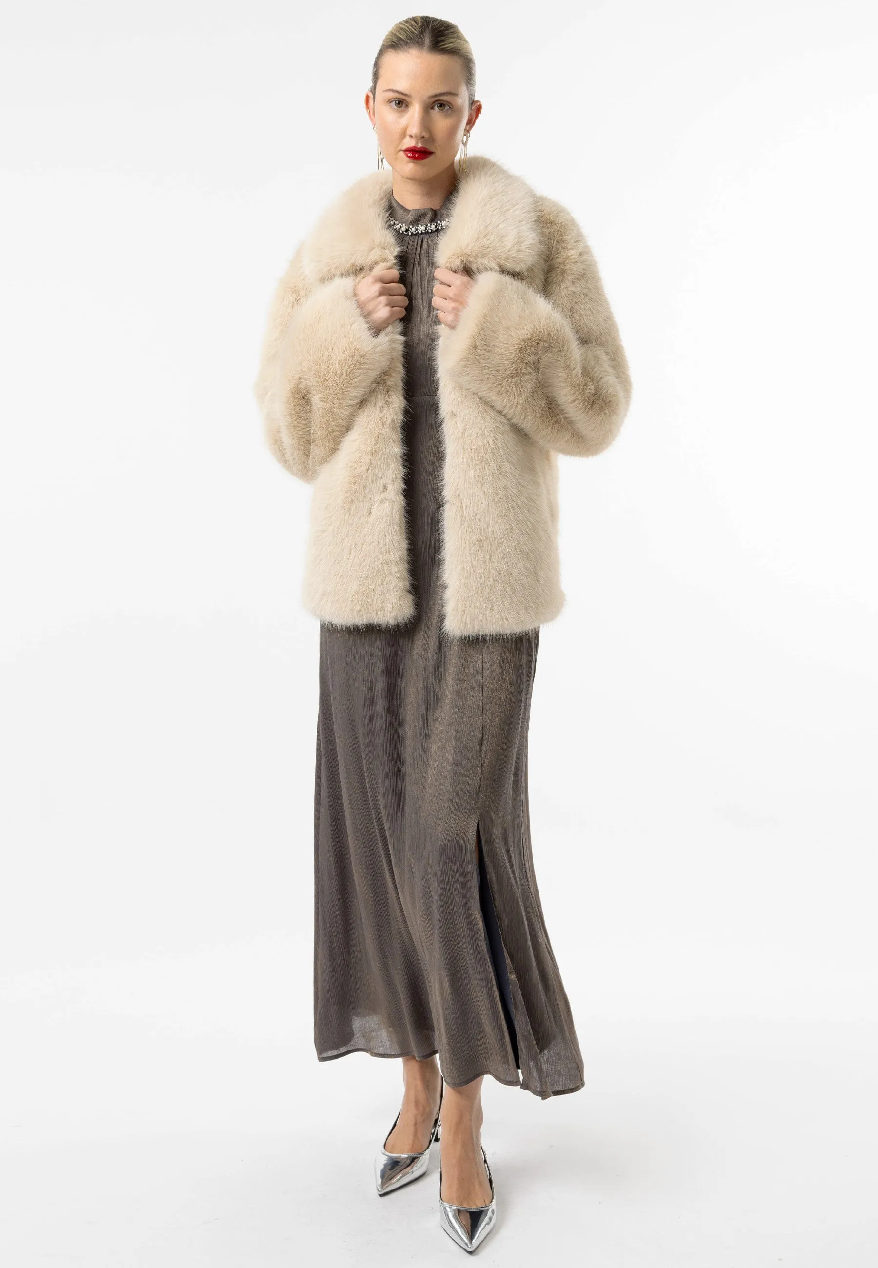 (3p. Pack) Faux Fur Coat