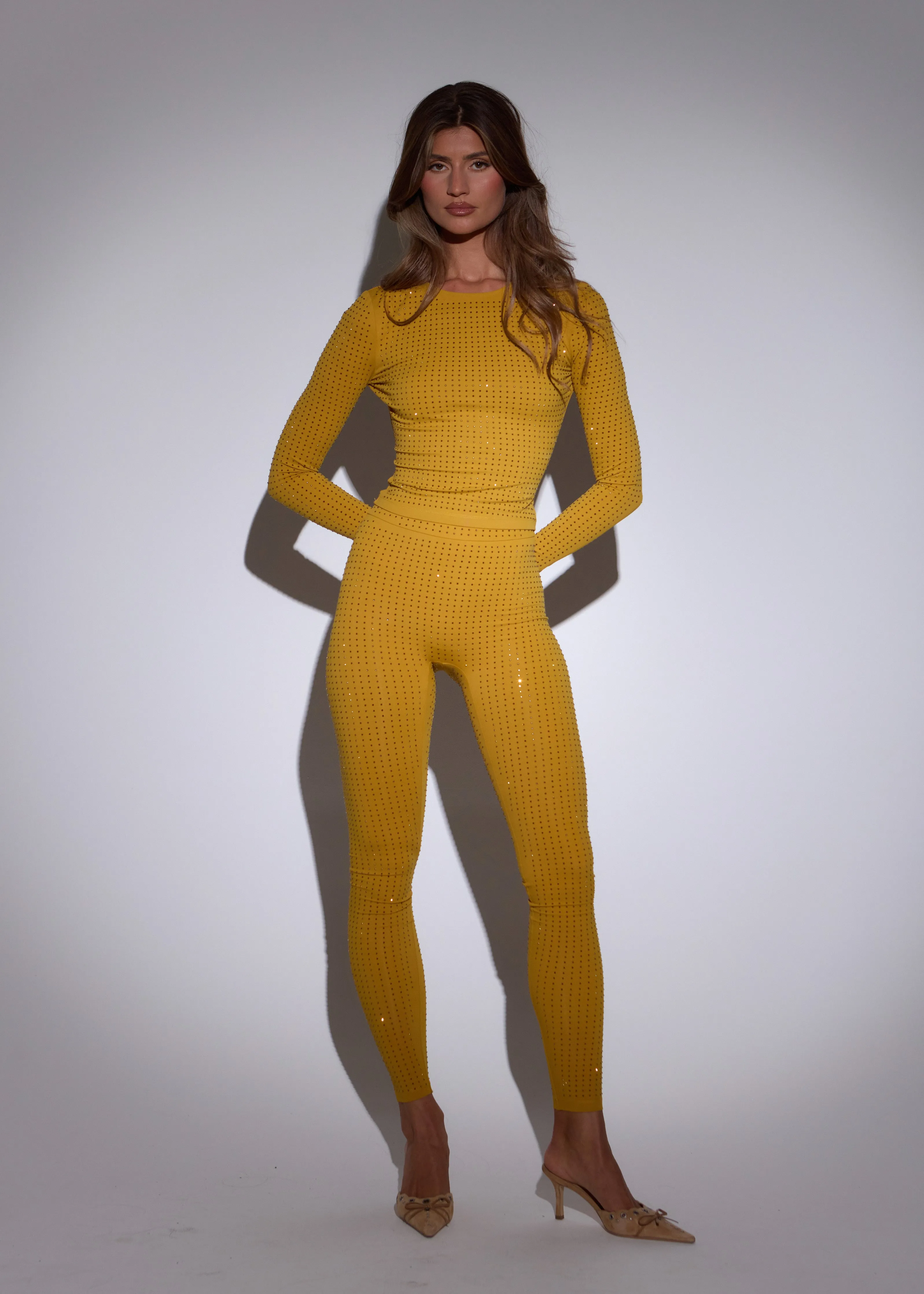 GOLD NOLA DIAMANTE LEGGING