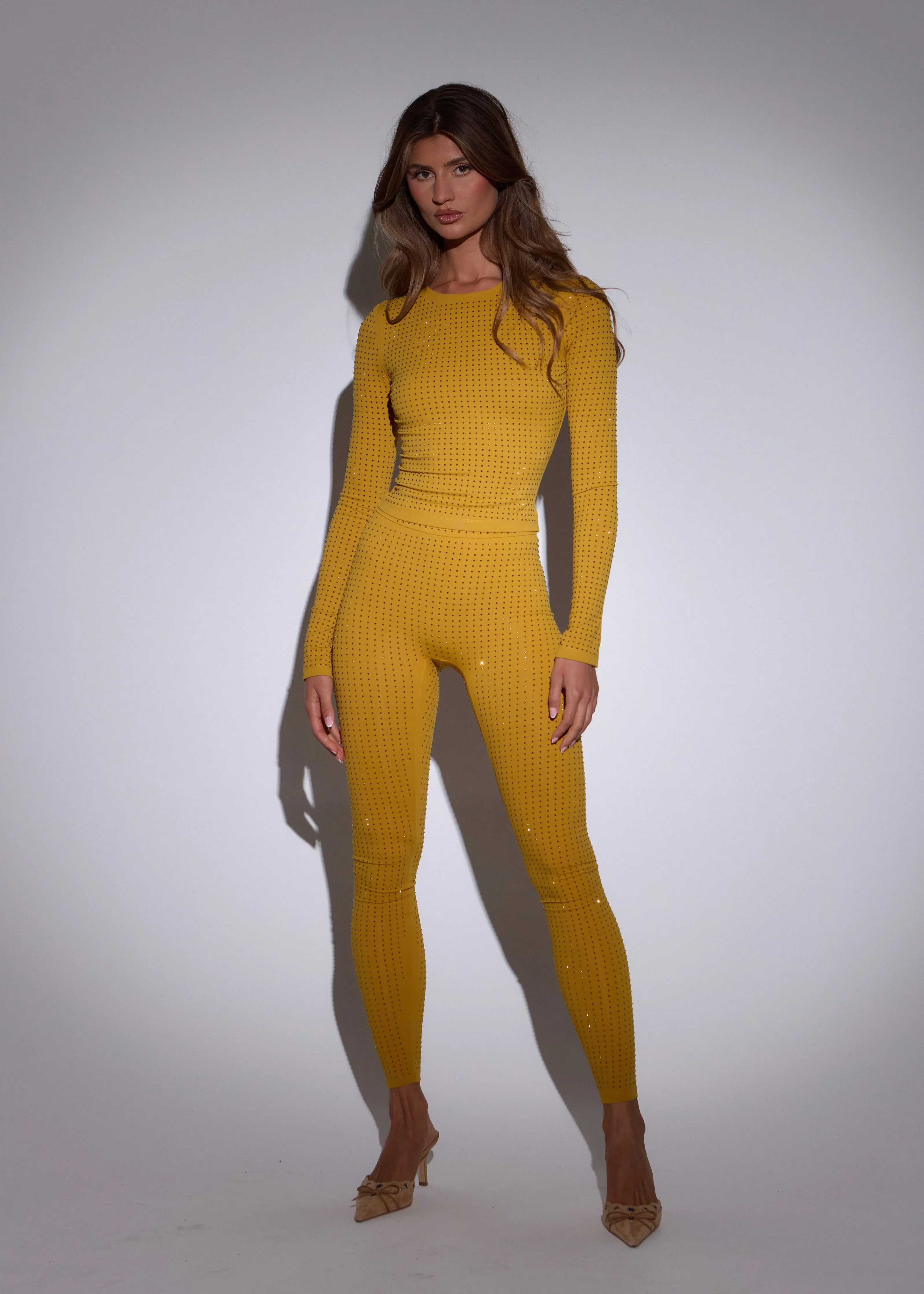 GOLD NOLA DIAMANTE LEGGING
