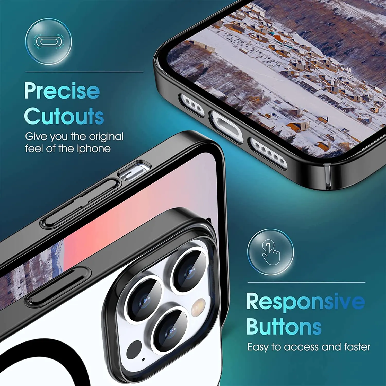 iPhone 14 Pro Max Case Shockproof Wireless Case