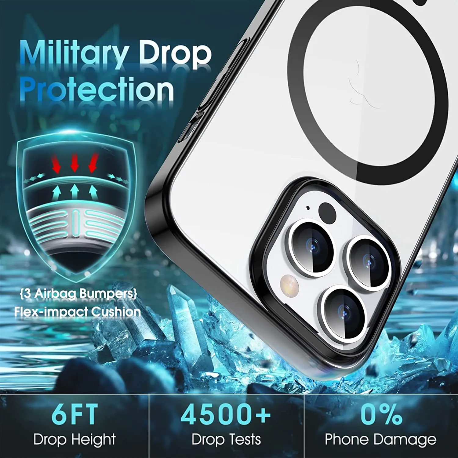 iPhone 14 Pro Max Case Shockproof Wireless Case