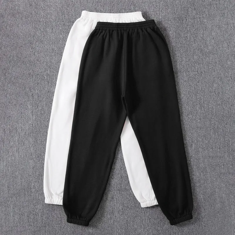 Pack Of 2 Solid Elastic Waist Thermal Sweatpants