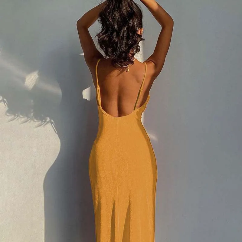 Tall Metallic Glitter Lurex Cowl Neck Extreme Slit Maxi Dress